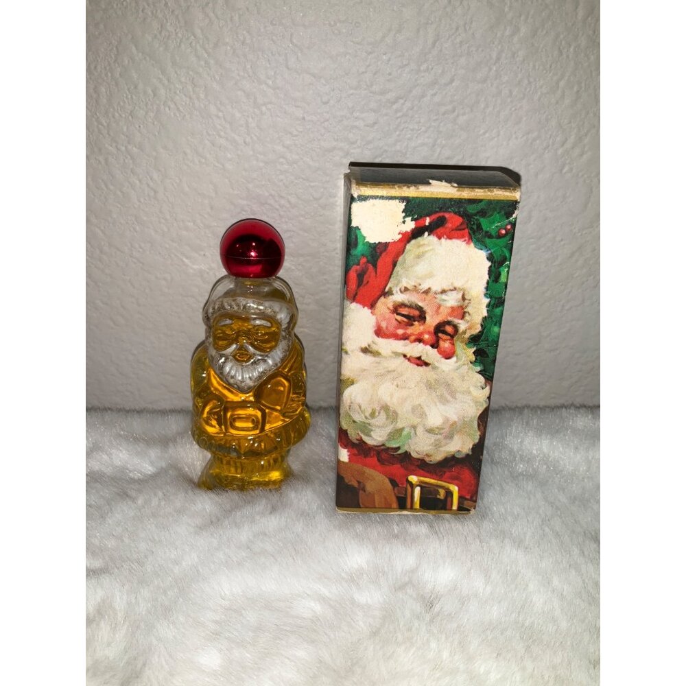 AVON Vintage Jolly Santa  Here's my Heart Cologne NEW FULL